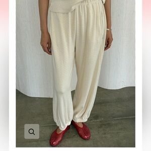 Le bon shoppe Pointelle jogger in natural